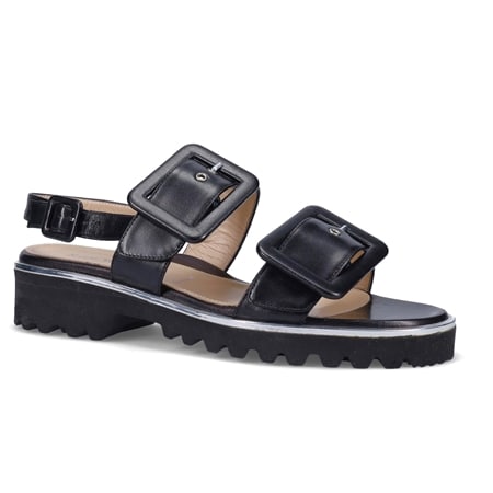 Ron White Callie Leather Backstrap Sandal with Buckle Detail