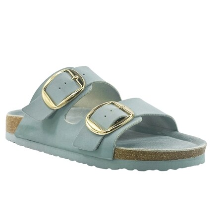 Koalabi Harbour Nubuck Leather Double Strap Slide Sandal