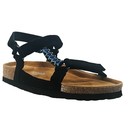 Koalabi Tide Suede Sandal with Adjustable Hoop & Loop Straps