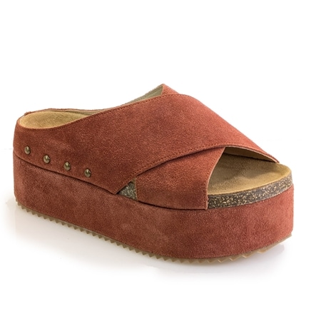 Koalabi Lina Suede Platform Slide Sandal