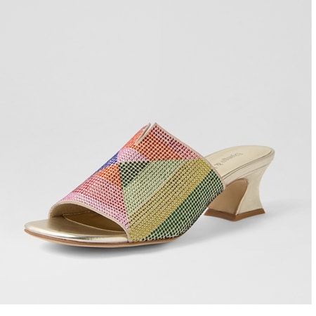 Django & Juliette Wenz Metallic Heeled Mule