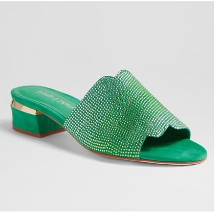 Django & Juliette Tonda Embellished Suede Heeled Mule