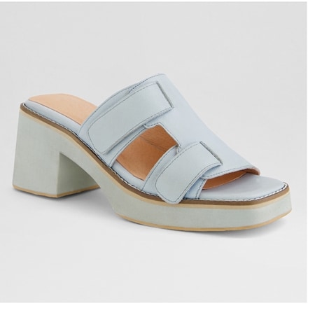 Django & Juliette Jesses Leather Heeled Platform Sandal