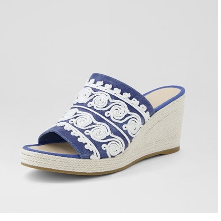 Django & Juliette Pelexa Leather & Jute Espadrille Wedge