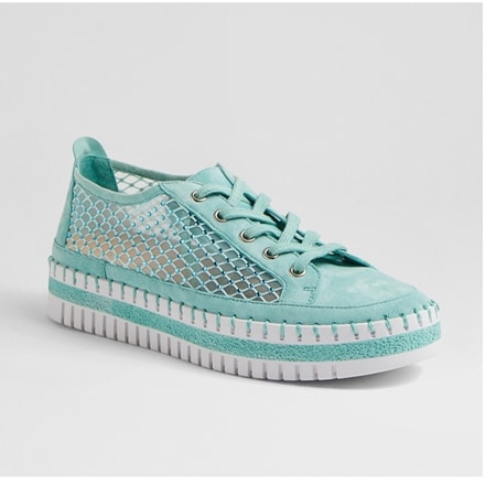 Django & Juliette Maysie Suede & Mesh Lace-up Sneaker