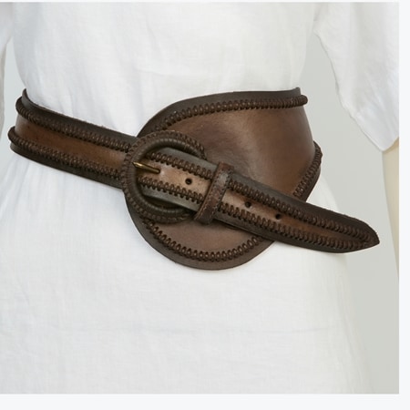 Art N Vintage Leather Whip Belt with Buckle