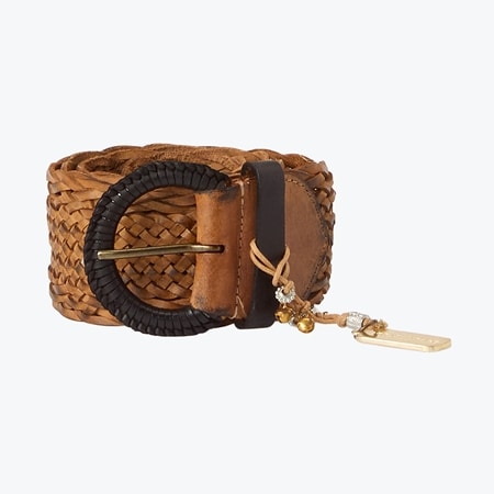 Art N Vintage Declan Leather Two Tone Weave Belt