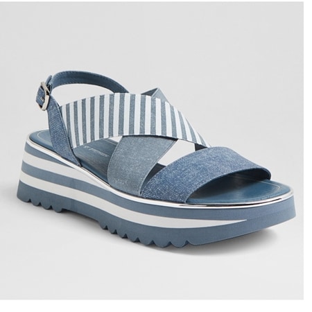 Django & Juliette Hunters Backstrap Platform Sandal