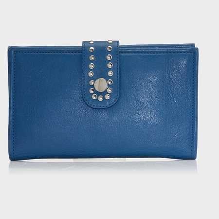 Cadelle Jessie Leather Wallet with Silver Stud Detail