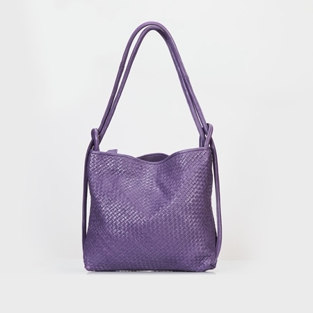 Cadelle Elli Woven Leather Convertible Handbag/ Backpack