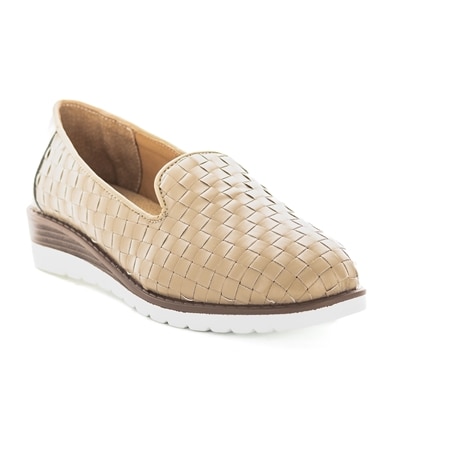 Just Bee Carli Leather Weave Loafer