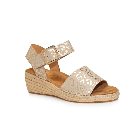 Ziera Kraig Leather Espadrille Wedge Sandal