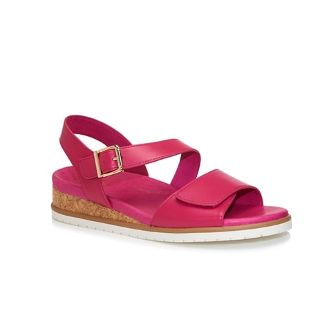 Ziera Vamsy Leather Backstrap Wedge Sandal