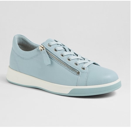Ziera Aito Leather Lace-up Sneaker with Side Zip