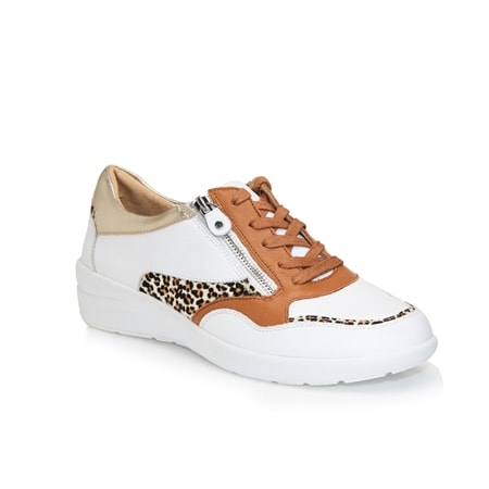 Ziera Nulie Leather Lace-up Sneaker with Side Zip