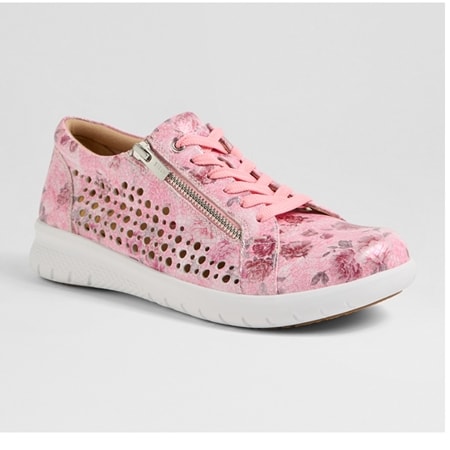 Ziera Shovo Leather Lace-up Sneaker with Side Zip