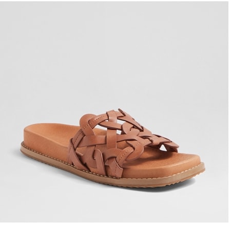 Django & Juliette Rory Leather Slide Sandal