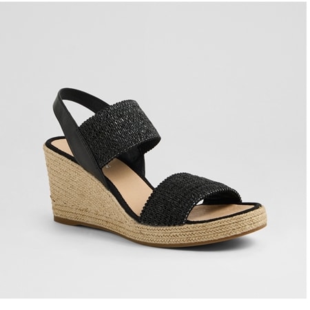 Django & Juliette Pivey Elastic Strap Espadrille Wedge Sandal