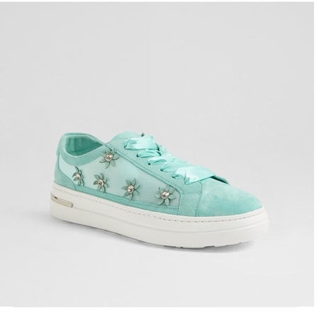 Django & Juliette Wardia Embellished Sneaker with Ribbon Laces