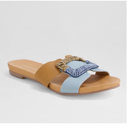 Django & Juliette Juniper Leather Slide Sandal