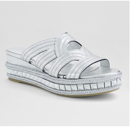 Django & Juliette Missouri Leather Wedge Slide Sandal