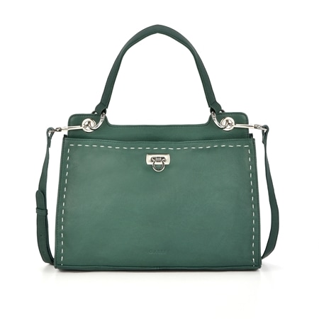 Gabee Imogen Leather Handbag with Turnlock Closure & Removable Strap