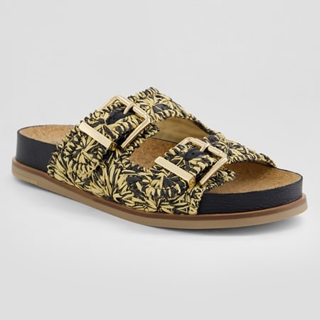 Django & Juliette Quipp Double Buckle Slide Sandal