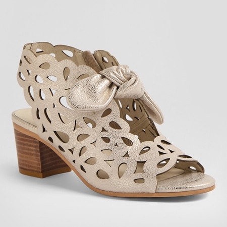 Django & Juliette Brileys Leather Laser Cut Sandal with Zip
