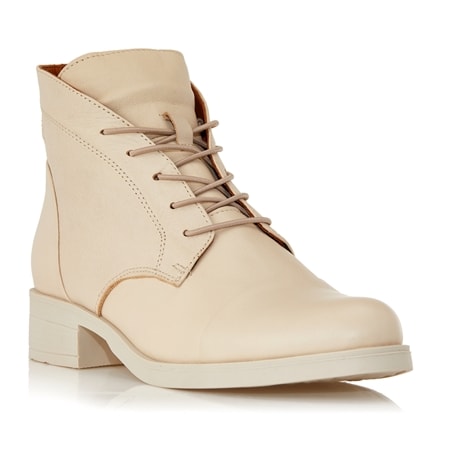 Via Nova Style Pano Leather Lace-up Ankle Boot with inside Zip