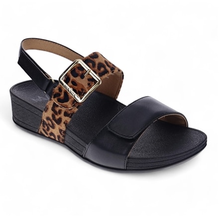 Mia Vita Florini Leather Slingback Platform Sandal