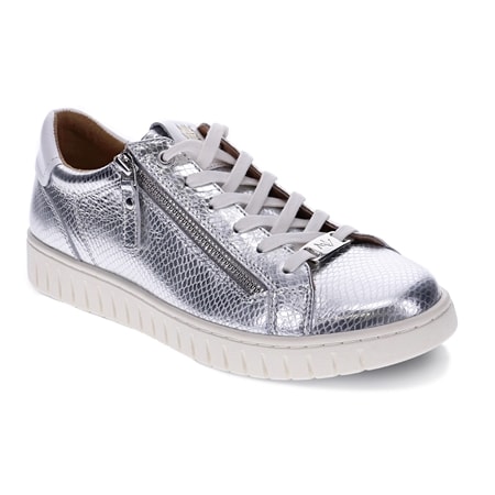Mia Vita Luna Leather Lace-up Sneaker with Side Zip