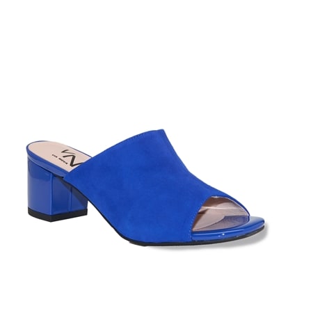 Via Nova Style Jocie Suede Peep Toe Mule