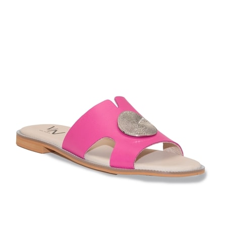 Via Nova Style Farrow Leather Slide Sandal