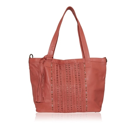 Cadelle Bronte Stitch & Stud Detail Tote with Removable Strap & Tassel