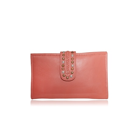 Cadelle Bronte Leather Wallet with Stud Detail
