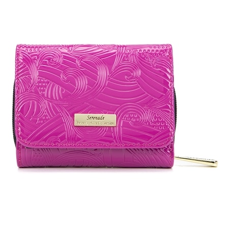 Serenade Amira Debossed Patent Leather Wallet with RFID Protection