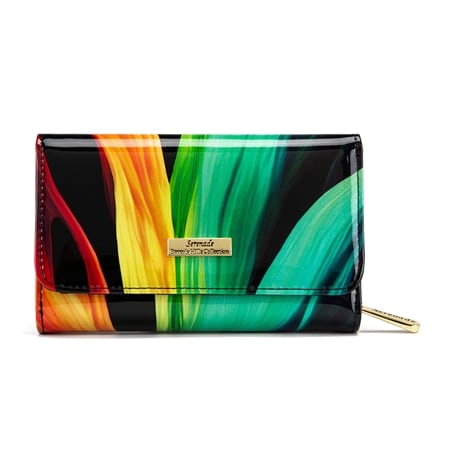 Serenade Flame Patent Leather Wallet with RFID Protection