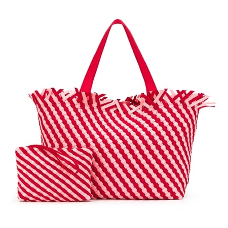 Black Caviar Bahama Neoprene Tote Bag with Pouch and Crossbody Strap