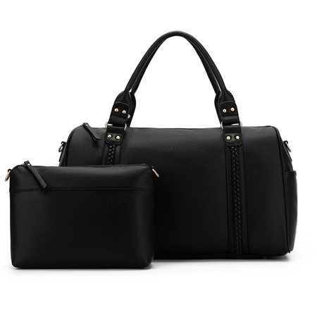 Black Caviar Gypsy 2 Piece Weekender Bag and Medium Crossbody Bag