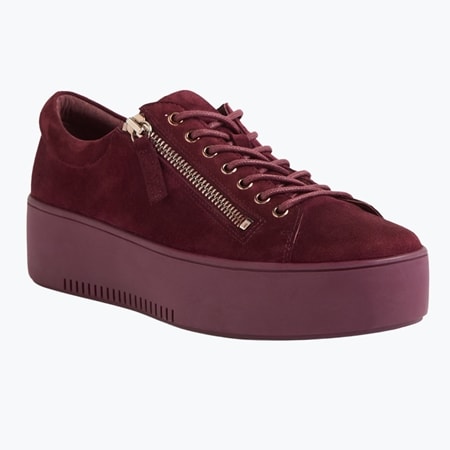 Django & Juliette Wolfie Suede Platform Sneaker with Side Zip