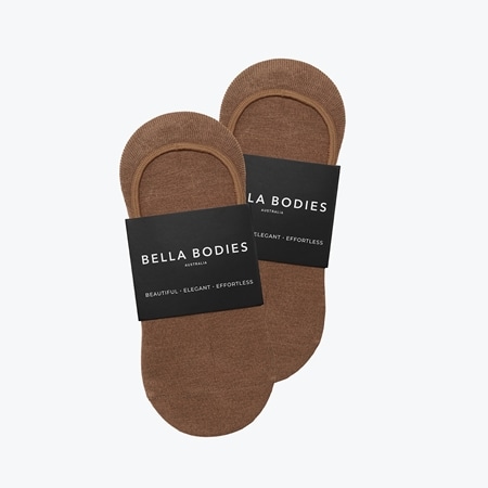 Bella Bodies Bamboo Invisible Socks 2Pk