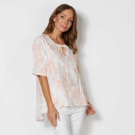 Cordelia St Swirly Girl Print Top