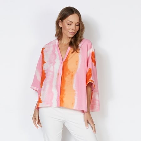Eyes on Floyd Oversized Cotton Blouse