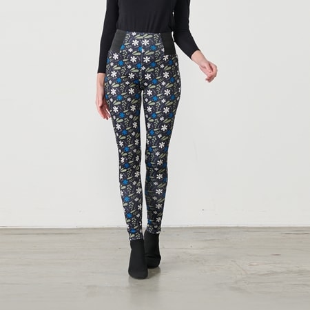 Caju Design Nature Print and Elastic Waist Legging