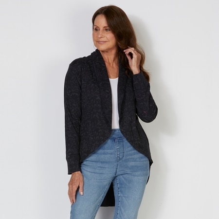 Caju Design Block Print Hi-Lo Hem Jacket
