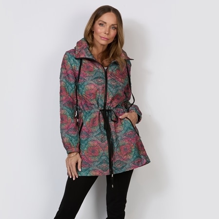 Holmes & Fallon Textured Kaleidoscope Rain Jacket