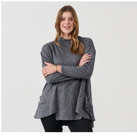 Holmes & Fallon Textured Swing Tunic with Pockets