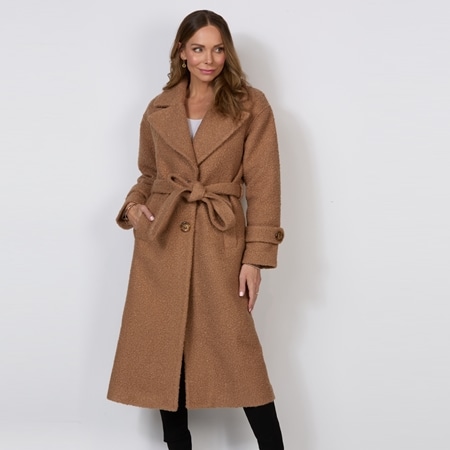 Holmes & Fallon Boucle Coat with Feature Buttons