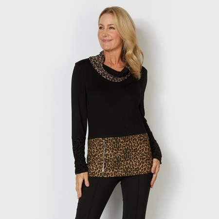 Boo Radley Scarf Neck Long Sleeve Top