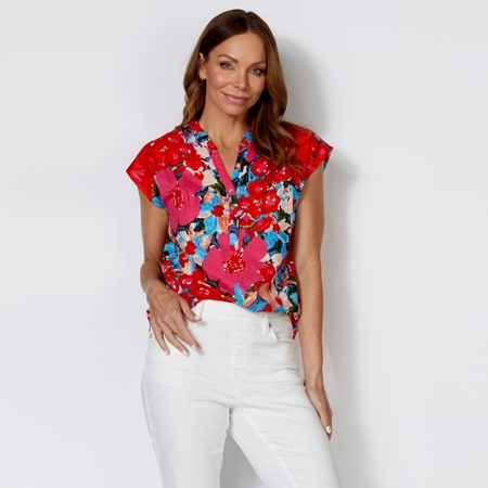 Eyes on Floyd Suzanna Floral Cotton Blouse